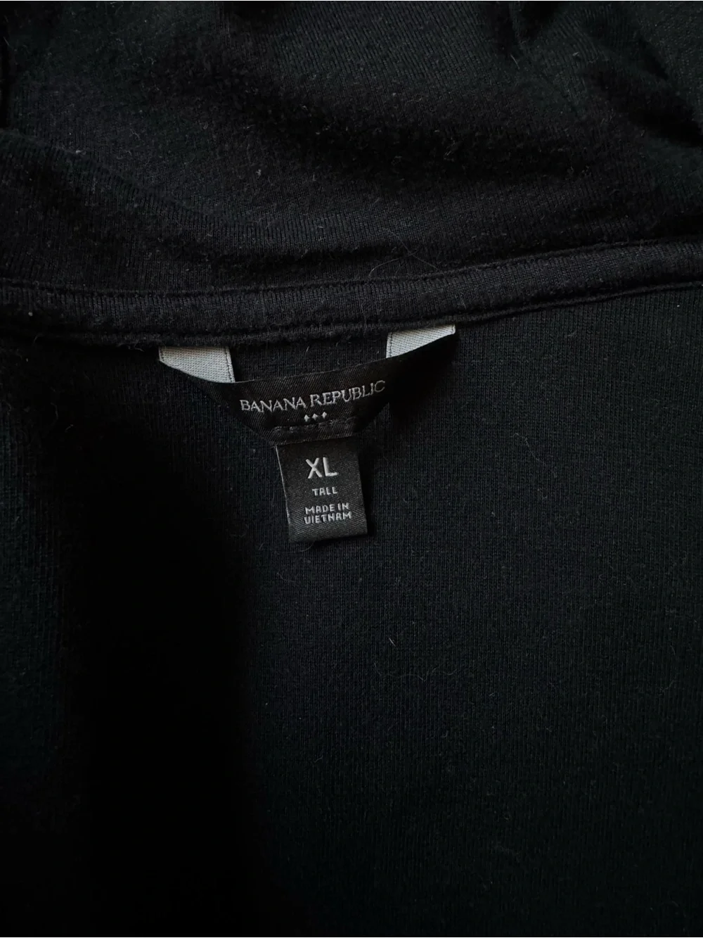 Banana Republic Men's Black Full-Zip Hoodie Sweater